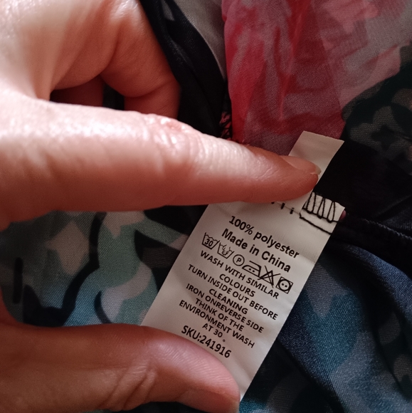 Zanzea ~ Black Pink Sheer Floral Chiffon Kimono – Lightweight Open Front - Picture 7 of 13